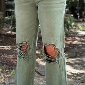 green jeans, size 26, barely worn